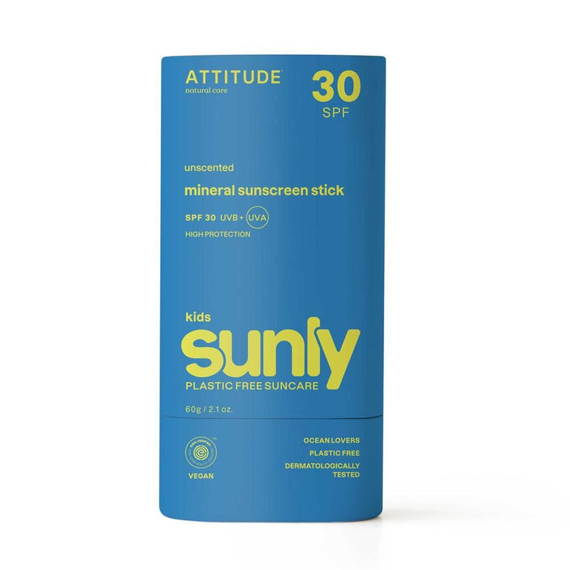 Attitude Sunly Kids Unscented SPF 30 Sunscreen Stick - 60g