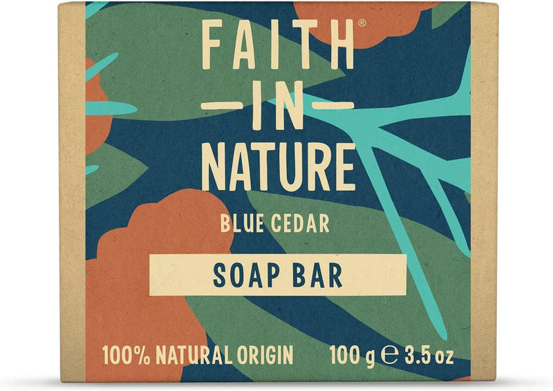 Faith in Nature Blue Cedar Soap Bar - 100g