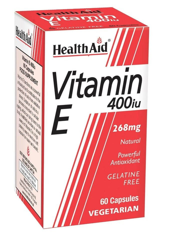 HealthAid Vitamin E 400iu Natural Veg Caps - 60 Veg Caps