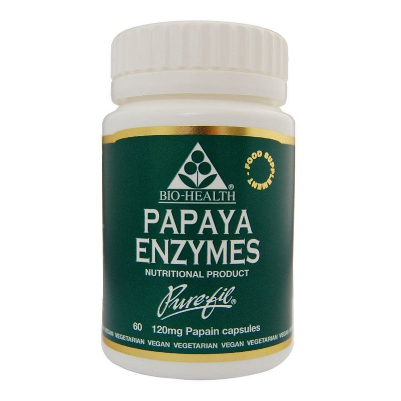 Bio Health Papaya Enzymes 120mg - 60 Capsules