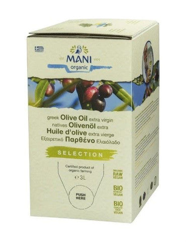 MANI Organic Extra Virgin Olive Oil BIB - 3L