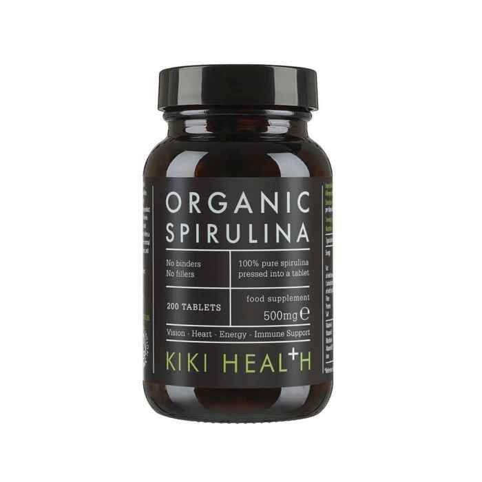 KIKI Health Organic Spirulina - 200 Tablets