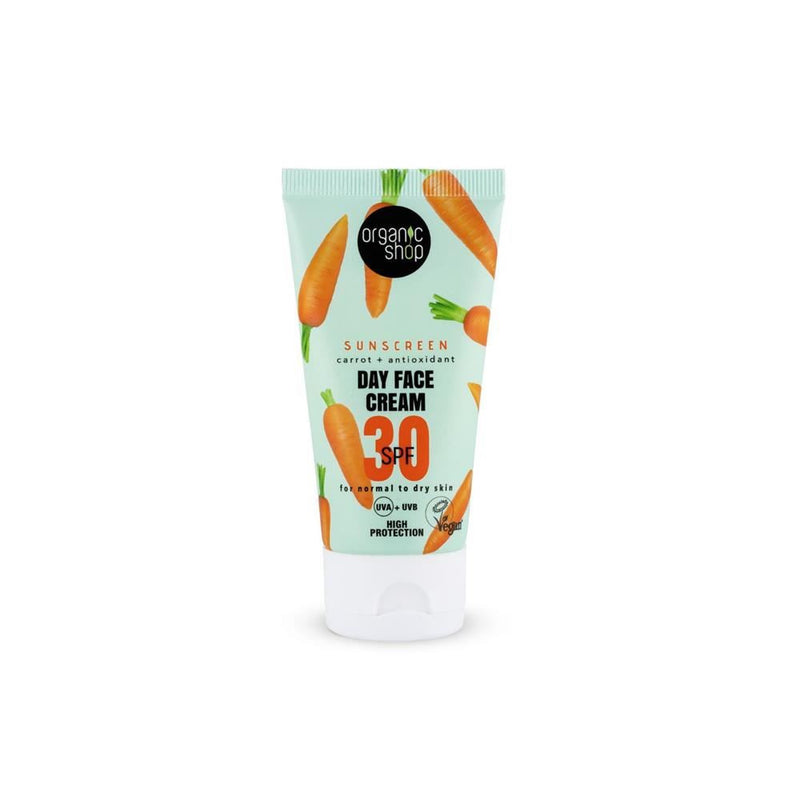 Organic Shop Carrot Sunscreen Day Face Cream SPF30 - 50ml