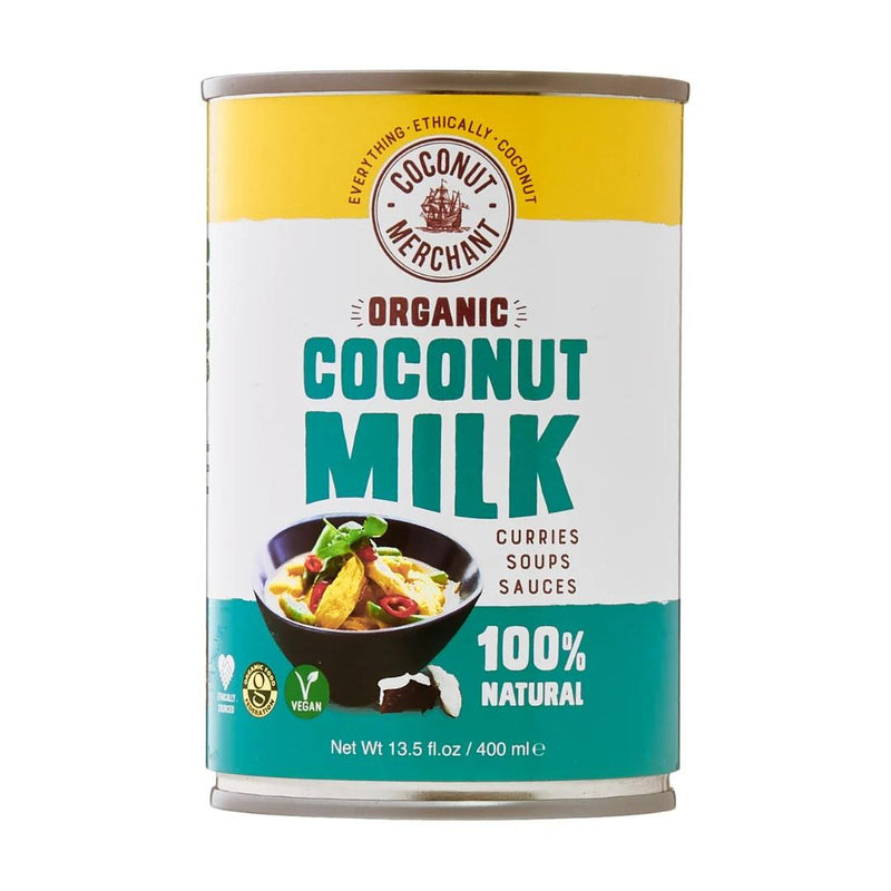 Coconut Merchant Organic Coconut Milk - 400ml (Pack of 6)