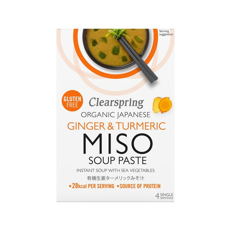 Clearspring Organic Japanese Ginger & Turmeric Instant Miso Soup - 4 Sachets