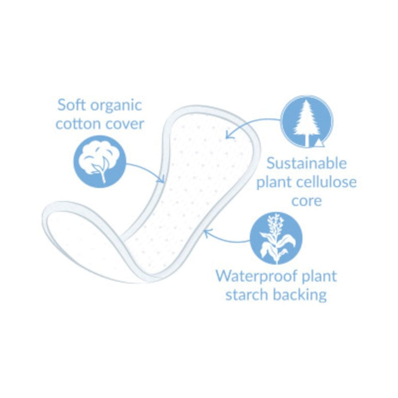Natracare Cotton Curved Panty Liners - 30 Liners